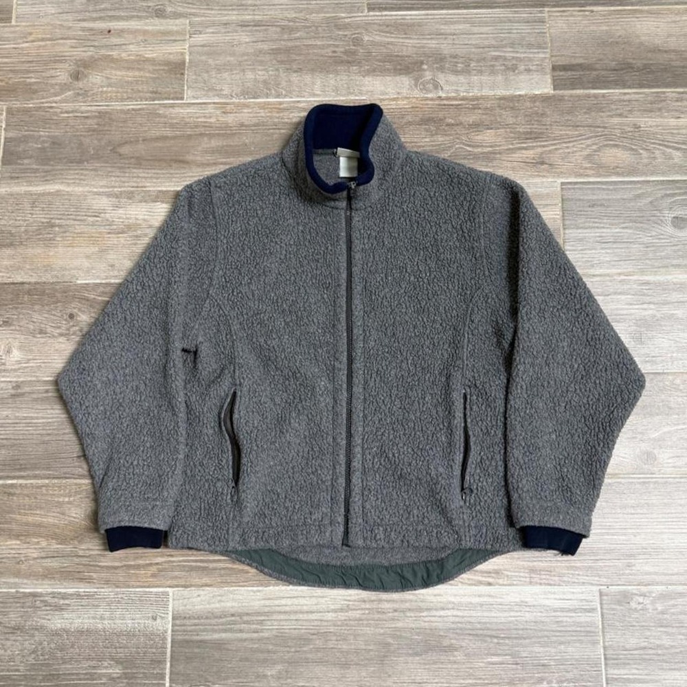 Vintage 90s L.L.Bean Gray Fleece Jacket size M